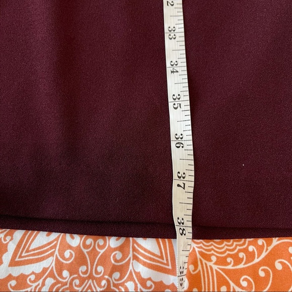 NWT Belle Badgley Mischka Burgundy Cape Dress - Picture 15 of 15